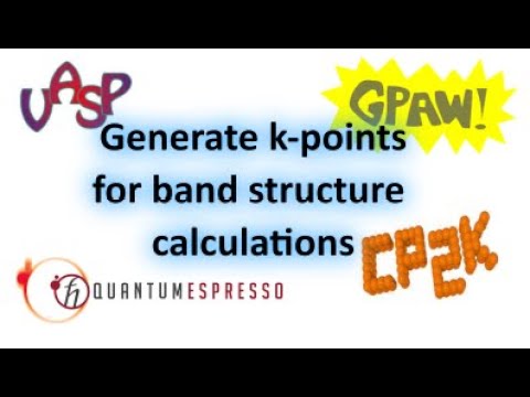 Generate kpoints for Band Structure Calculation | DFT Quantum Espresso VASP CP2K
