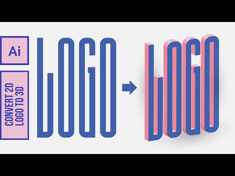 Convert 2D Logo to 3D Logo in Illustrator - Adobe Illustrator Tutorial