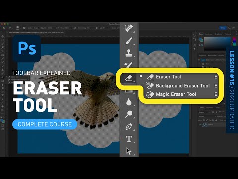 Eraser Tool & Background Eraser & Magic Eraser - Toolbar Explained [Photoshop for Beginners]
