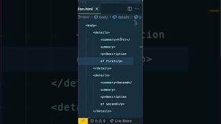 Create Accordions with Pure HTML in 45secs. No JavaScript. No CSS.