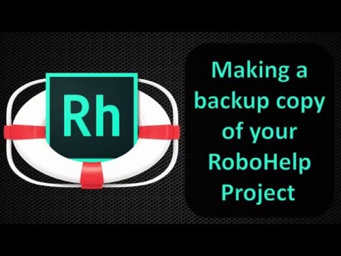 Making a Backup Copy of your RoboHelp Project