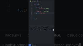 Understand python's nonlocal namspace