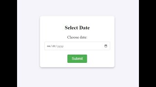 HTML Date | HTML CSS