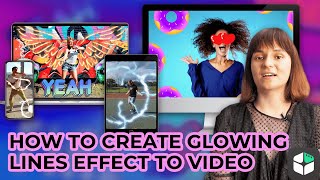 How to Create Glowing Lines Effect to Video? | Neon Glowing lines Animation Video Effects