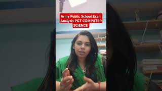 Army Public School Exam Analysis PGT COMPUTER SCIENCE #nsclasses #aps #pgtcomputerscience