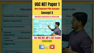 Concept 5 Education Commissions in British India #ugcnetshorts #ugcnetpaper1 #achieversaddaugcnet