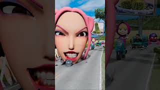 Strange Funny Cars vs Scary Mira KPop Demon Hunters in BeamNG.drive
