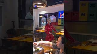 incredible AI robot waitress in action #robotrestaurant #robotrevolution