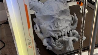 Leveling and slicing 3D sculpture for the Elegoo Orange Storm Giga