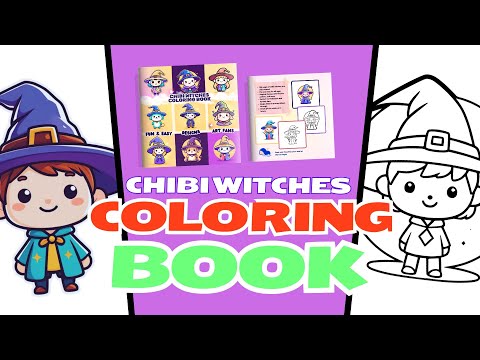 🧙‍♀️ Chibi Witches Coloring Book#chibiwitches#witchcoloringbook#kawaiicoloringbook#art#colouring