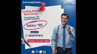Hiring Fresher Graduate |  Salary 16100