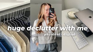 Huge Declutter With Me! Digital declutter and getting rid of half of my closet! | MINIMALISM