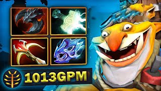 Insane Attack Speed Techies 46Kills Machine Gun Mjollnir + Moonshard 1013GPM Dota 2