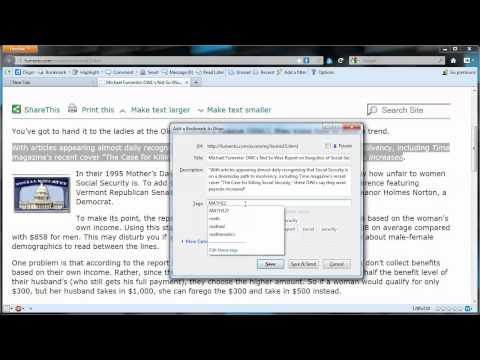Bookmarking with Diigo