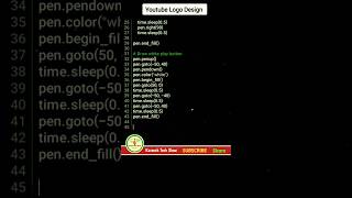 How to Design Youtube Logo With Python #python