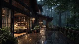 Rainy Night in the Forest Bedroom 🌲 | Calming Rain Sounds for Deep Sleep(8H)