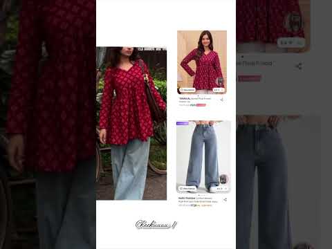 short kurti ideas for college 🪷🦢🐚✨#meeshofinds #outfitideas #shortkurti #desilook #ytshorts