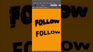 Text Shadow Effect in illustrator #adobe #shorts