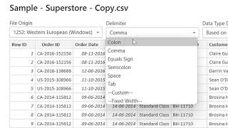Power BI CSV upload