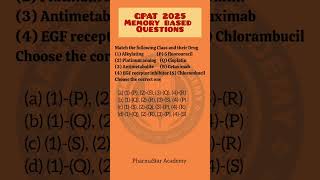 GPAT 2025 Memory-based Questions | Question 2 #gpat2025