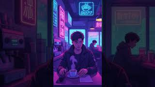 NEON WHISPERS IN THE RAIN-SOAKED NIGHT: SOLITUDE IN A CYBERPUNK COFFEE DEN! ☕🌃✨#viralshorts