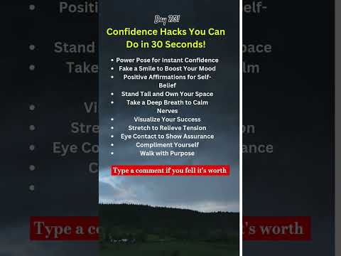 Boost🔥Your Confidence In 30 Seconds | 3 Easy Hacks to Try NOW | Youtube Shorts