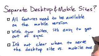 Separate Desktop and Mobile - Mobile Web Development