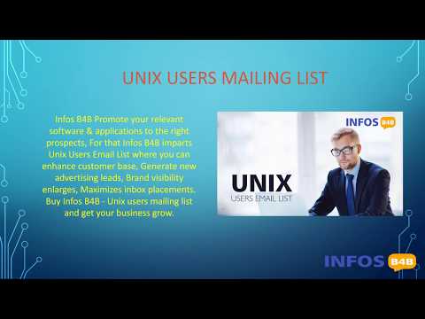 Unix Users Email List - Unix Users Mailing List - Infos B4B