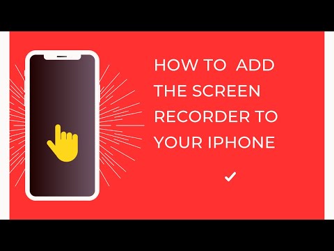 How to Add screen recorder to your iphone