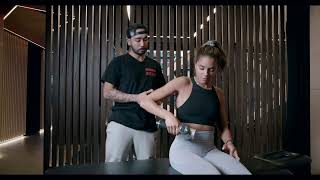 Hypervolt to alleviate back discomfort