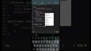 Shaking effect  using html and css|| coding status video 😍 programming whatsapp status  #shorts