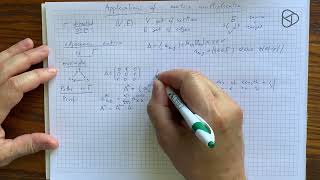 Application of matrix multiplication. Adjacency matrix of a graph