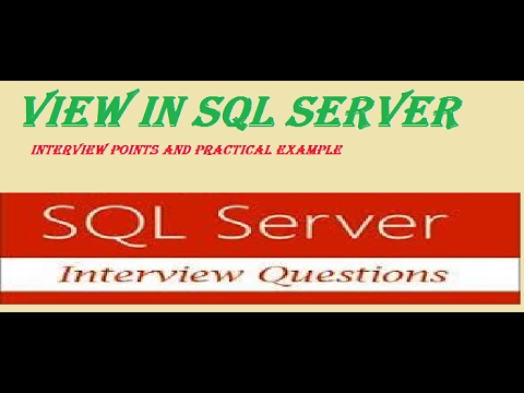 View in sql server- purpose and implementaion