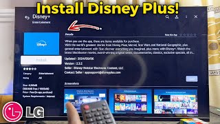 LG Smart TV: How to Download and Install Disney Plus