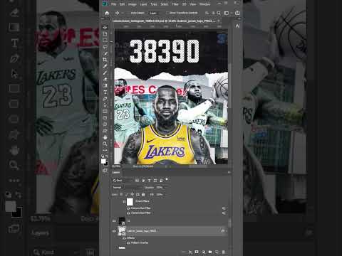 Lebron James Poster Design using Photoshop