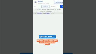 Q No. 6 /100 Javascript React js | Node js  Interview Questions #crackfrontendinterview #shortsfeed