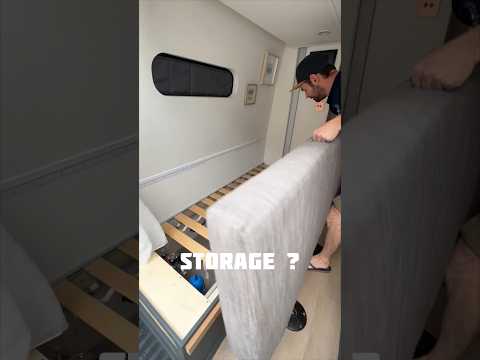 Vanlife storage sliding bed ! Just perfect ! Barcelona @Lippert. #vantour #vanconversion #camper
