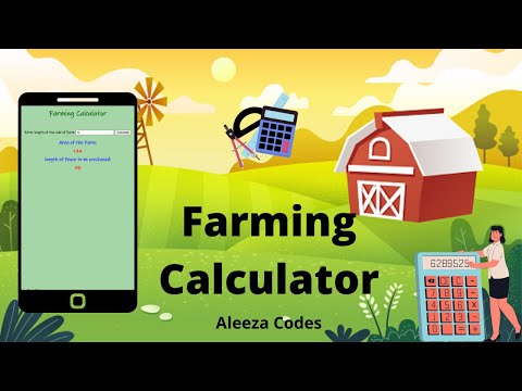 Farming Calculator WebPage Project 54 | Epiode 31 | Aleeza Codes