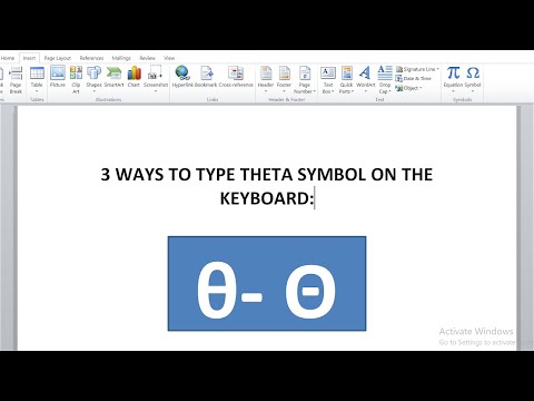 How to type theta symbol in Microsoft Word using keyboard - Shortcuts and Alt Code for theta symbol