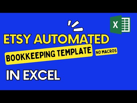 Etsy Bookkeeping Excel Template with Captions