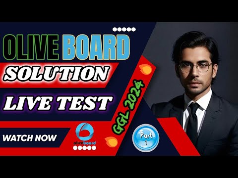Olive Board Live Test Solution With Smart Approach  #ssccgl2024 #sscchsl