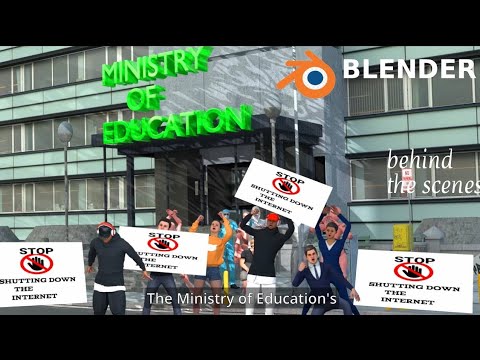 Blender animation behind the scenes - scene 3