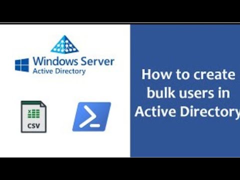 Create Bulk Users in Active Directory by  using PowerShell