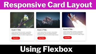 How to Make HTML CSS Card Layout Responsive | CSS Card Design