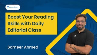 Boost Your Reading Skills with Daily Editorial Class | Sameer Ahmed | CAT 2023