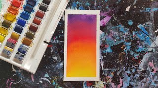 Paint with Me! Watercolour Sunset Gradient