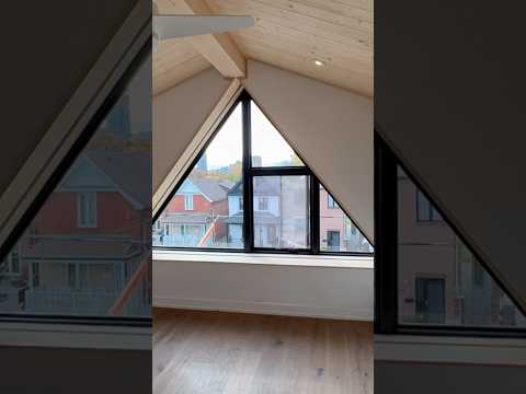 New Loft in Toronto with custom @MarvinWindows #homerenovation #pine #vaultedceiling #loft m