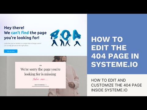 How to edit the 404 page in Systeme.io