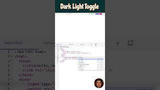 Dark Light Toggle Button with HTML, CSS, JavaScript