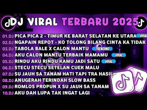 DJ TIKTOK TERBARU 2025🎵DJ PICA PICA 2 - TIMUR KE BARAT SELATAN KE UTARA🎵DJ TABOLA BALE X CALON MANTU